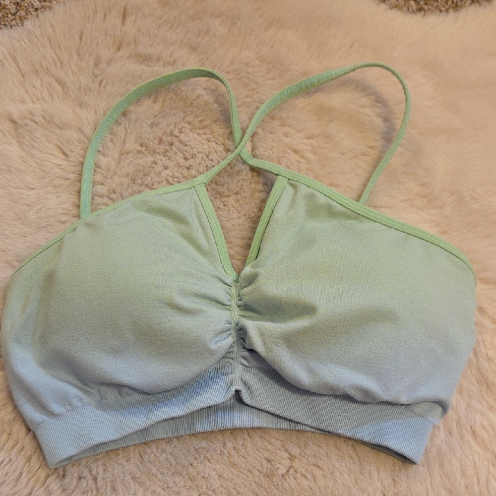Buffbunny Honeydew X Blue Bubbles Ombre Seamless Sports Bra